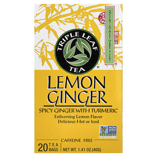 Triple Leaf Tea, Citroen Gember Thee, 20 Theezakjes, 1.41 oz (40 g)