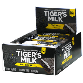 Tiger's Milk, 營養棒，巧克力摩卡拿鐵，12 根，每根 1.48 盎司（42 克）