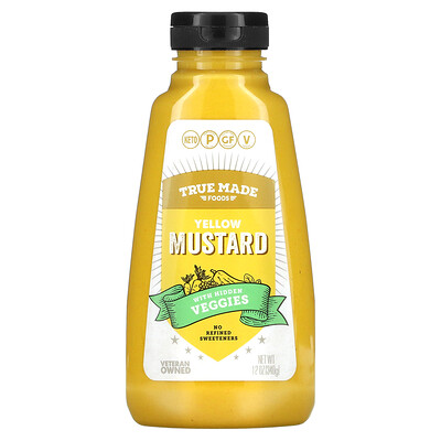 

True Made Foods Yellow Mustard with Hidden Veggies 12 oz (340 g)