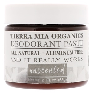 Tierra Mia Organics, Дезодорирующий крем, без запаха, 2 жидких унции (65 г)