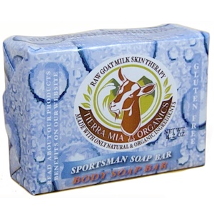 Tierra Mia Organics, Средства для ухода за кожей на основе сырого козьего молока, мыло для тела, кусковое мыло для спортсменов, 4,2 унции