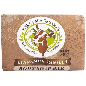 Отзывы о Тиерра Миа Орагникс, Raw Goat Milk Skin Therapy, Body Soap Bar, Cinnamon Vanilla, 3.8 oz