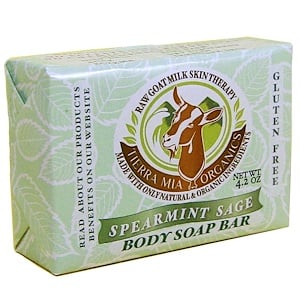 Отзывы о Тиерра Миа Орагникс, Raw Goat Milk Skin Therapy, Body Soap Bar, Spearmint Sage, 4.2 oz