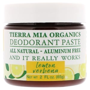Отзывы о Тиерра Миа Орагникс, Deodorant Paste, Lemon Verbena, 2 fl oz (65 g)