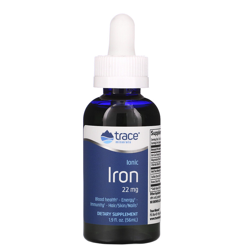 Trace Minerals Research, Ionic Iron, 22 mg, 1.9 fl oz (56 ml) iHerb