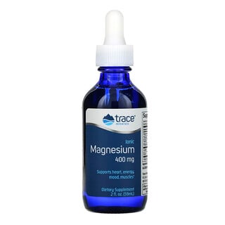 Trace Minerals Research, Magnesio iónico, 400 mg, 59 ml (2 fl oz)
