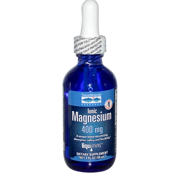 Trace Minerals Research, Ionic Magnesium, 400 mg, 2 fl oz (59 ml) iHerb