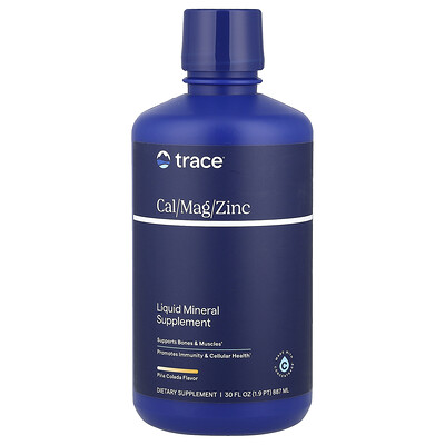 Product Image for Trace, Liquid Cal/Mag/Zinc, Piña Colada, 30 fl oz (887 ml)