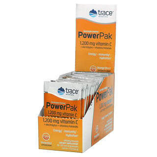 Trace Minerals ®, إلكتروليتات لدعم القدرة على التحمل، PowerPak، نكهة البرتقال، 30 كيس، 0.17 أونصة (4.8 جم) لكل كيس