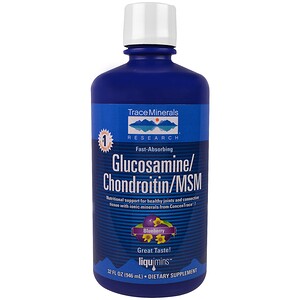 Трасе Минералс Ресерч, Glucosamine/Chondroitin/MSM, Blueberry, 32 fl oz (946 ml) отзывы