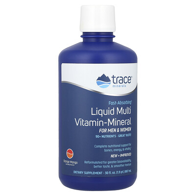 Trace Liquid Multi Vitamin-Mineral For Men & Women Orange Mango 30 fl oz (887 ml)
