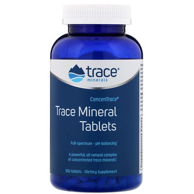 Trace Minerals Research ConcenTrace, Trace Mineral Tablets, 300 Tablets