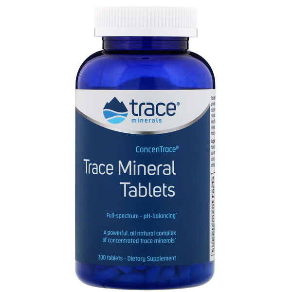 Trace Minerals Research, ConcenTrace, Trace Mineral Tablets, 300