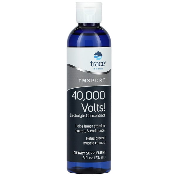 Trace Minerals Research, TM Sport, 40.000 Volts!, Electrolyte Concentrate, 237 ml (8 fl oz)