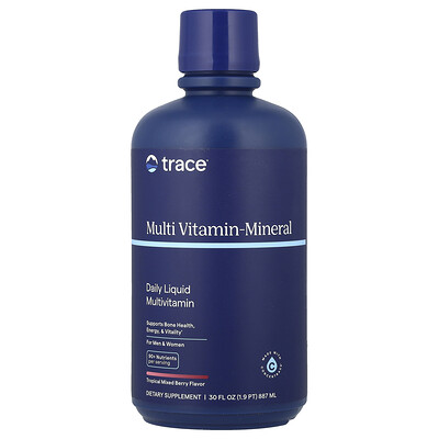 Trace  Multi Vitamin-Mineral  For Men & Women  Tropical Mixed Berry  30 fl oz (887 ml)
