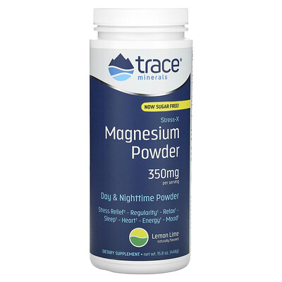 Trace  Stress-X  Magnesium Powder  Lemon Lime  350 mg  15.8 oz (448 g)
