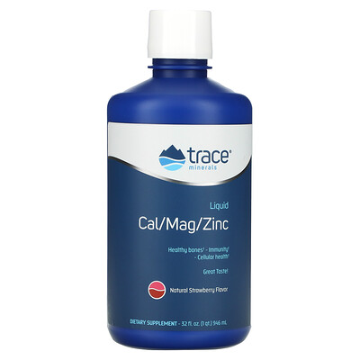 

Trace Minerals ® жидкая добавка с кальцием магнием и цинком натуральный клубничный вкус 946 мл (32 жидк. унции)