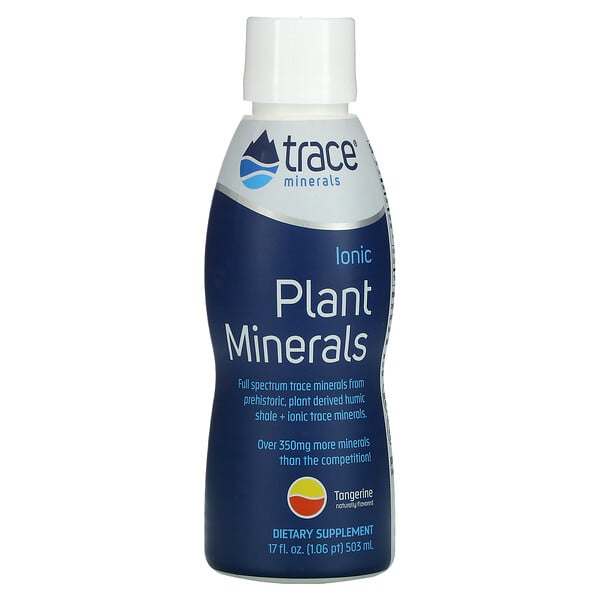 Trace Minerals Research, Ionic Plant Minerals, Natural Tangerine Flavor, 17 fl oz (503 ml)
