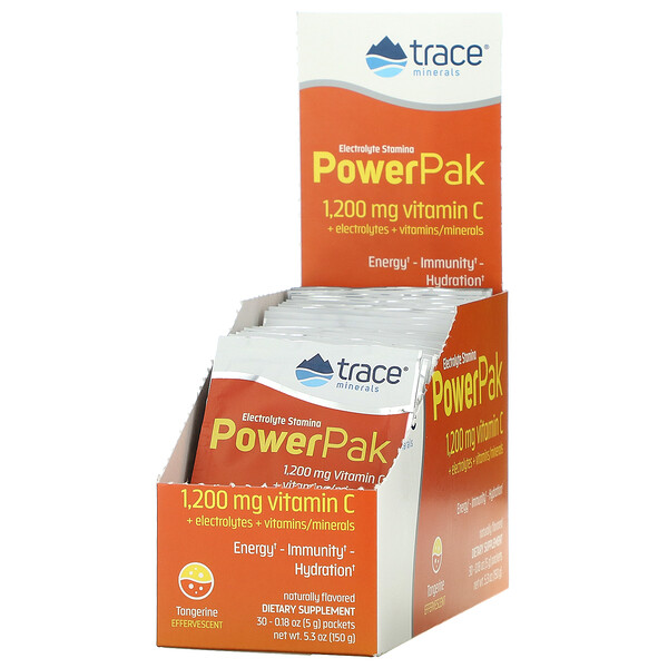 Electrolyte Stamina PowerPak, Tangerine, 30 Packets, 0.18 oz (5 g) Each