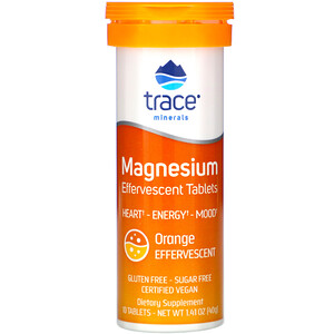 Отзывы о Трасе Минералс Ресерч, Magnesium Effervescent Tablets, Orange, 1.41 oz (40 g)