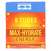 Trace Minerals Research, Max-Hydrate Energy, Effervescent Tablets + Caffeine, Orange Flavor, 8 Tubes, 10 Tablets Each