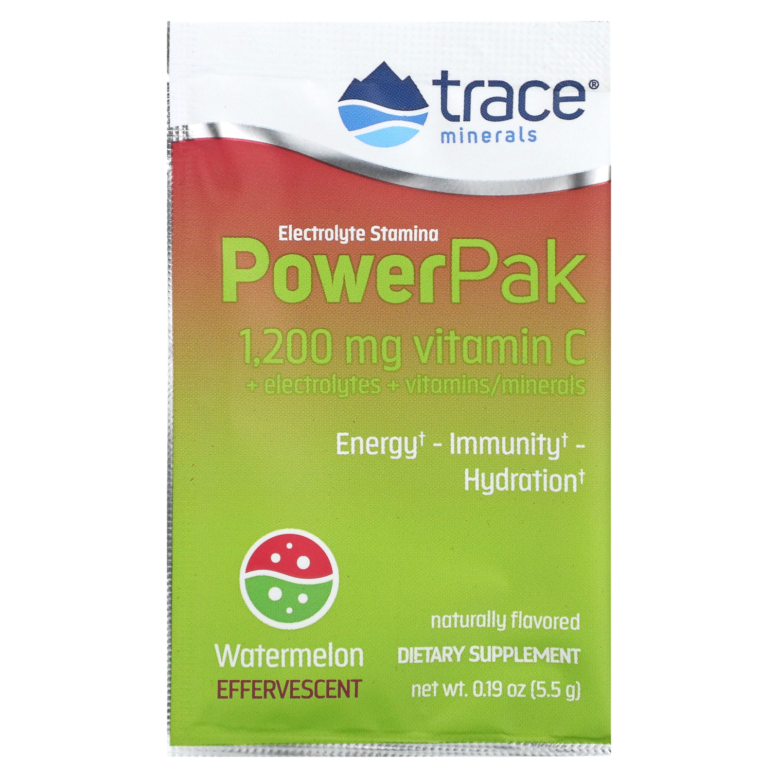 Trace Minerals ®, Electrolyte Stamina PowerPak, Watermelon, 30 Packets