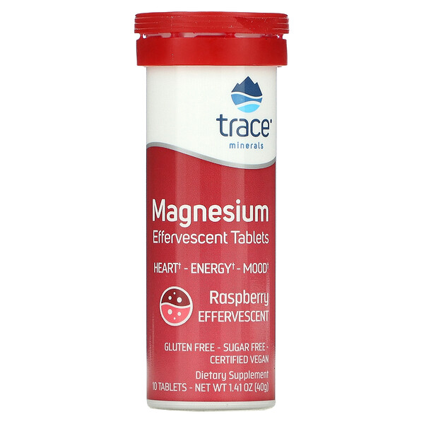 Magnesium Effervescent Tablets, Raspberry, 10 Tablets, 1.41 oz (40 g)