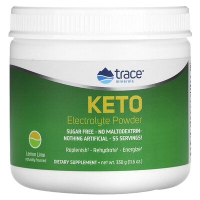 

Trace Minerals ® порошок из электролитов для кетодиеты без сахара со вкусом лимона и лайма 330 г (11 6 унции)