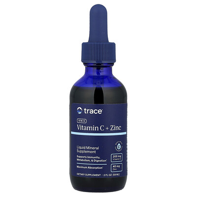 Product Image for Trace, Ionic Vitamin C + Zinc, Liquid Mineral Supplement, 2 fl oz (59 ml)