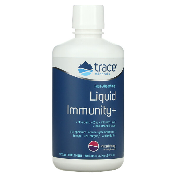 Быстро впитывающаяся жидкость Immunity +, ягодное ассорти, 887 мл (30 жидк. Унций)