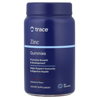 Trace, Gommes au zinc, Baie de sureau, 60 gommes (15 mg par gomme)