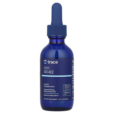 Trace  Ionic D3 + K2  2 fl oz (59 ml)