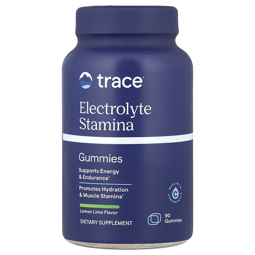 Trace Electrolyte Stamina Gummies, Lemon Lime, 90 Gummies