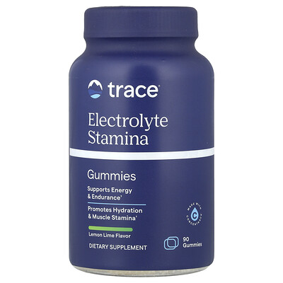 Trace  Electrolyte Stamina Gummies  Lemon Lime  90 Gummies
