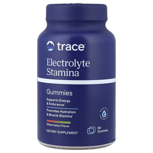 Trace, Electrolyte Stamina Gummies, Watermelon, 90 Gummies