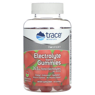 

Trace Minerals ® TM Sport Electrolyte Stamina Gummies Watermelon 263 mg 90 Gummies