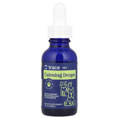 Trace  Pet  Calming Drops  For Dogs & Cats  1 fl oz (30 ml)