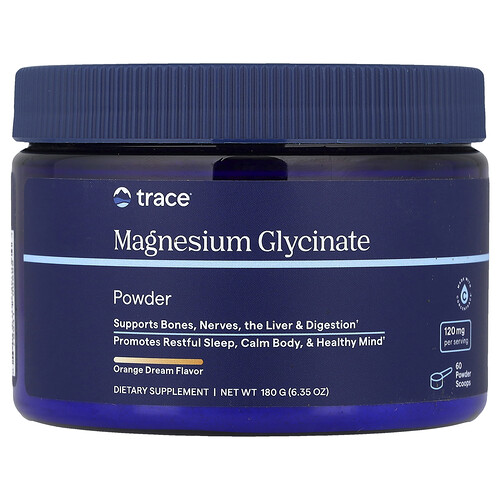 Trace, Glicinato de magnesio en polvo, Sueño de naranja, 180 g (6,35 oz)