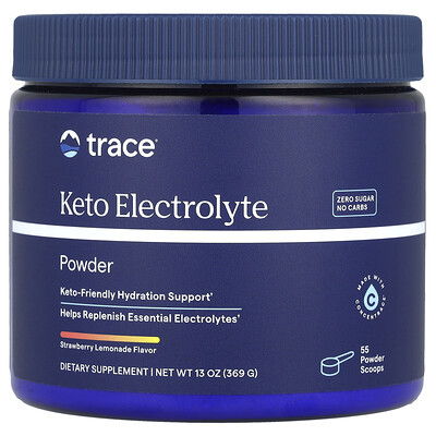 Trace Keto Electrolyte Powder Strawberry Lemonade 13 oz (369 g)