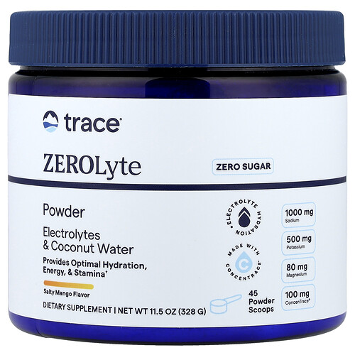 Trace ZEROLyte Powder, Salty Mango, 11.5 oz (328 g)