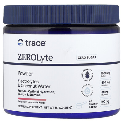 Photos - Vitamins & Minerals BlackBerry Trace, ZEROLyte Powder, Salty Berry Lemonade, 11.1 oz  TMR-00918 (315 g)