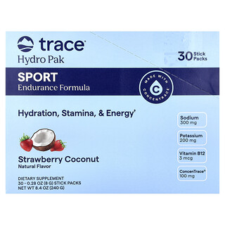 تريس‏, Hydro Pak Sport, Strawberry Coconut, 30 Stick Packs, 0.28 oz (8 g) Each