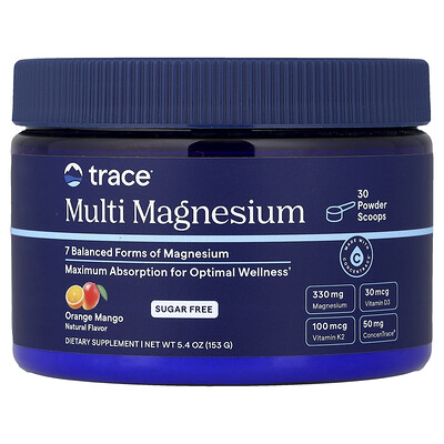 Trace, Magnesios múltiples, Naranja y mango, 153 g (5,4 oz)