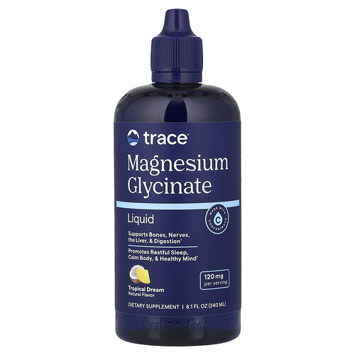 Trace Magnesium Glycinate Liquid, Tropical Dream, 8.1 fl oz (240 ml)