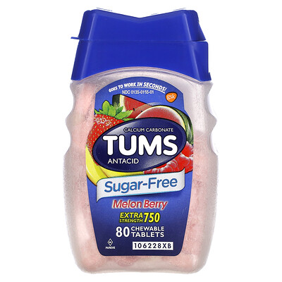 Tums  Extra Strength Antacid  Melon Berry  750 mg  80 Chewable Tablets