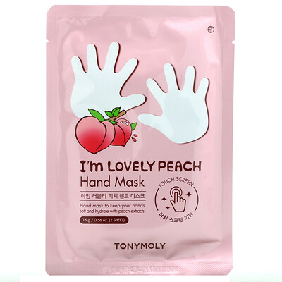 Tony Moly I'm Lovely Peach, Hand Mask, 1 Pair, 0.56 oz (16 g)