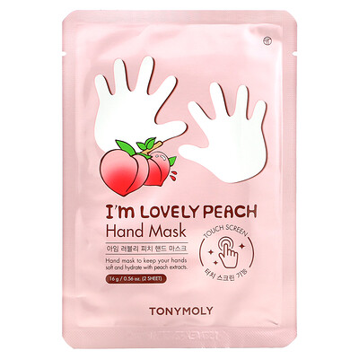 Tony Moly Im Lovely Peach, маска для рук, 1 пара, 16 г (0,56 унции)