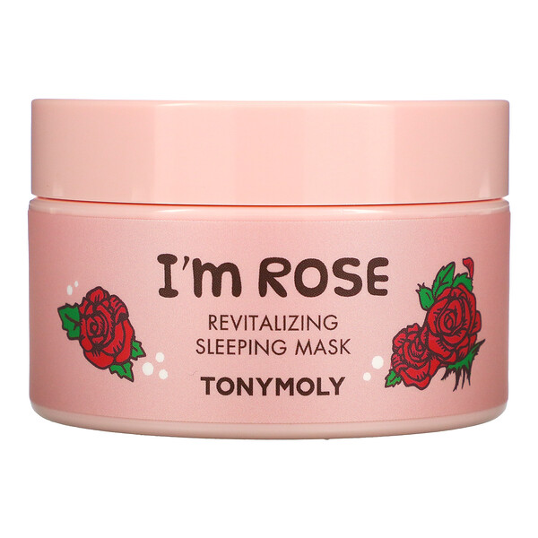 Tony Moly, I'm Rose，煥膚補水睡眠面膜，3.52 盎司（100 克）