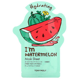 Tony Moly, I'm Watermelon, Hydrating Beauty Mask Sheet, 1 Sheet, 0.74 oz (21 g)