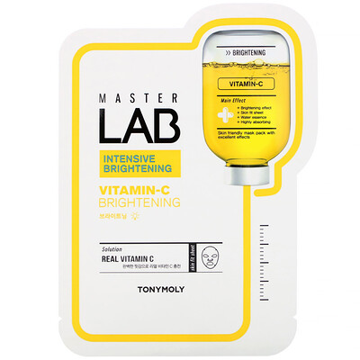 Tony Moly Master Lab, Vitamin-C Brightening, 1 Sheet, 19 g